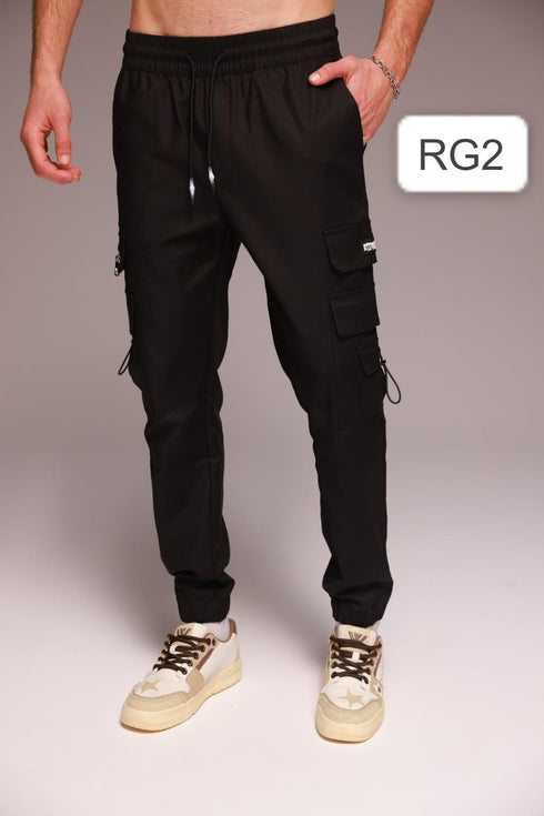 WJeans Cargo for man דגמח מכנס דבליו גינס אופנתי בצבע שחור